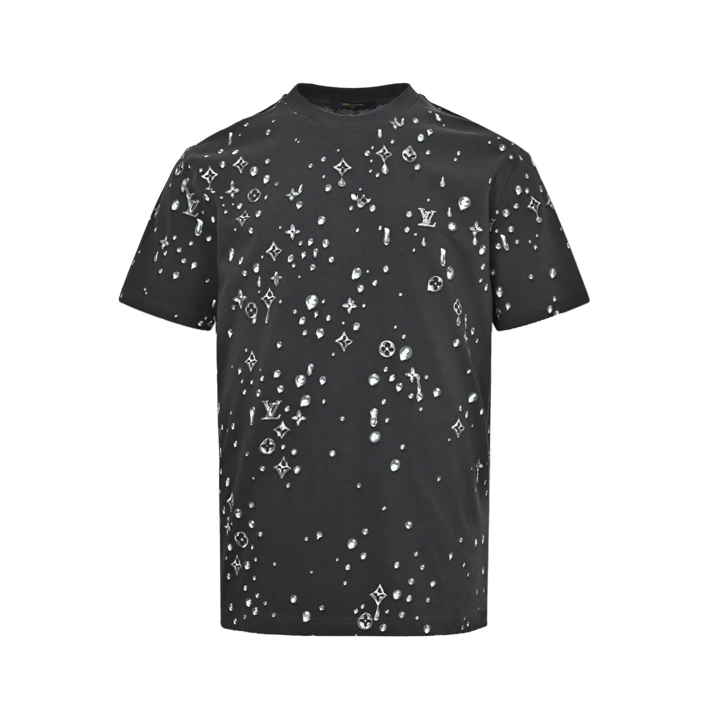 Louis Vuitton/Louis Vuitton 26ss water drop presbyopic letter print short sleeves